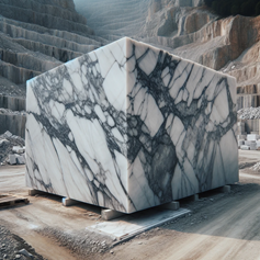 Foto blocchi vari di marmo
