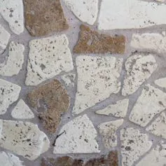 Palladiana di Travertino chiaro e noce