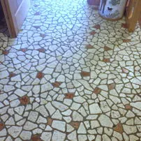 Palladiana di Travertino chiaro e noce