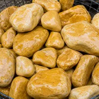 Ciottoli burattati di marmo Giallo Mori