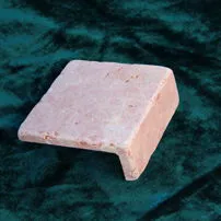 L-shaped element of Rosso Asiago Tumbled 10x10x3x1
