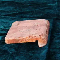 L-shaped element of Rosso Asiago Tumbled 10x10x3x1