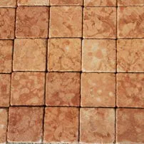 Marmo burattato 10 x 10 x 1 Rosso Asiago