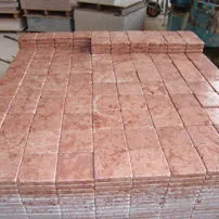 Marmo burattato 10 x 10 x 1 Rosso Asiago