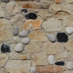 Spaccato misto con ciottoli