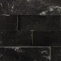 BLACK quartzite split