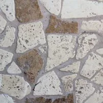 Palladiana di Travertino chiaro e noce