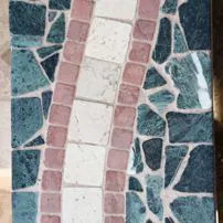 Palladiana and Tumbled Green Alps Marble