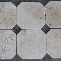 Travertine marble tumbled 15x15x1 with corners