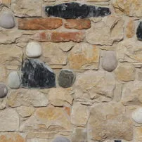 Spaccato misto con ciottoli