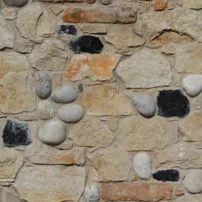 Spaccato misto con ciottoli