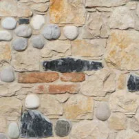 Spaccato misto con ciottoli