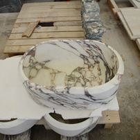 Lavello in marmo Arabescato
