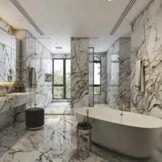 Calacatta Violette marble is a valuable and rare stone