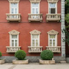 Facades of buildings<br>