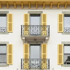 Facades of buildings<br>