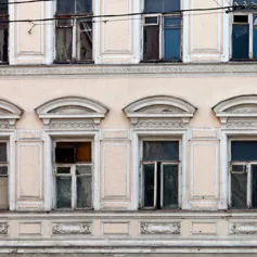 Facades of buildings<br>