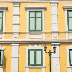 Facades of buildings<br>