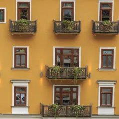 Facades of buildings<br>