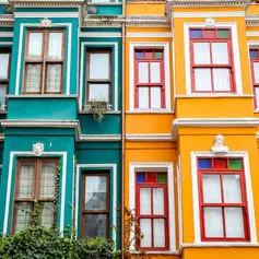 Facades of buildings<br>