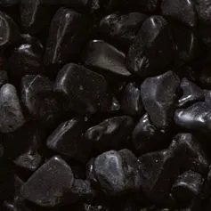 Ciottoli burattati di marmo Nero Ebanino