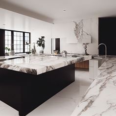 Piano di cucina in marmo Calacatta un ottimo marmo per i piani
