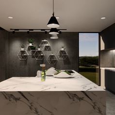 Piano di cucina in marmo Calacatta