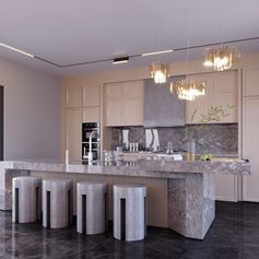 Piano di cucina in marmo grigio Atlantic stone