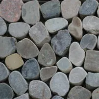 Mixed river pebbles