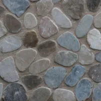 Mixed river pebbles