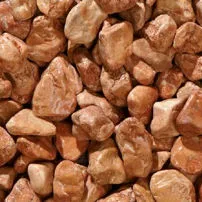 Tumbled pebbles of Rosso Asiago marble