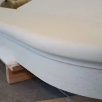 One-step solid white bullnose