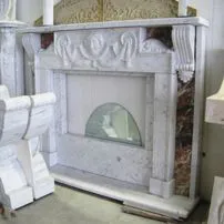 LORETO Fireplace in Carrara White and Peralba Pink