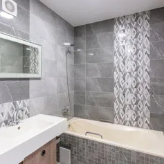 Olive brown marble bathroom