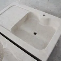 Solid Botticino sink