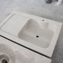 Solid Botticino sink