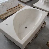 Botticino solid stone sink