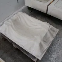 Botticino marble sink