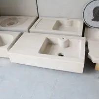 Botticino solid stone sink