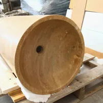 Travertine sink