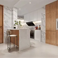Cucina in marmo Calacatta extra lusso