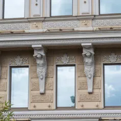 Facades of buildings<br>