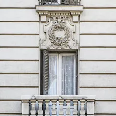 Facades of buildings<br>