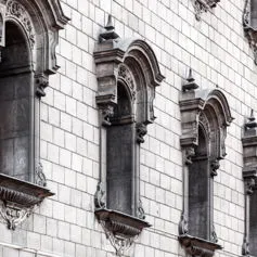 Facades of buildings<br>