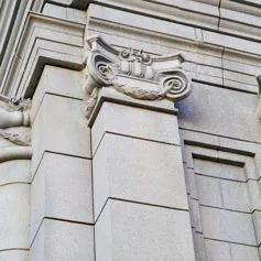 Facades of buildings<br>