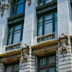 Facades of buildings<br>