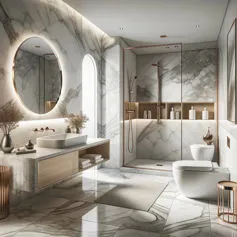 Marble bathroom Calacatta