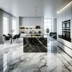 Cucina in marmo Statuario