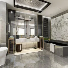 Bagno in marmo Bardiglio