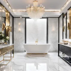 Marble bathroom Calacatta
